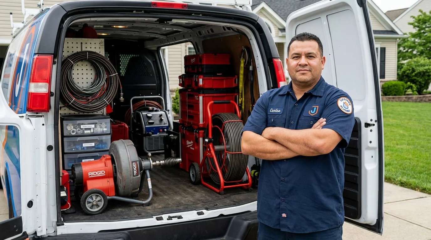 Professional drain cleaning equipment and Johns Plumbing LLC plumber in Statesboro