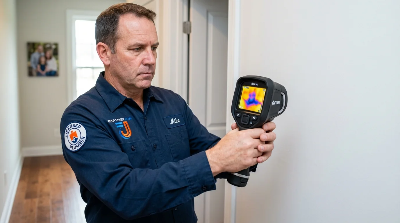 Thermal imaging leak detection by Johns Plumbing LLC in Statesboro