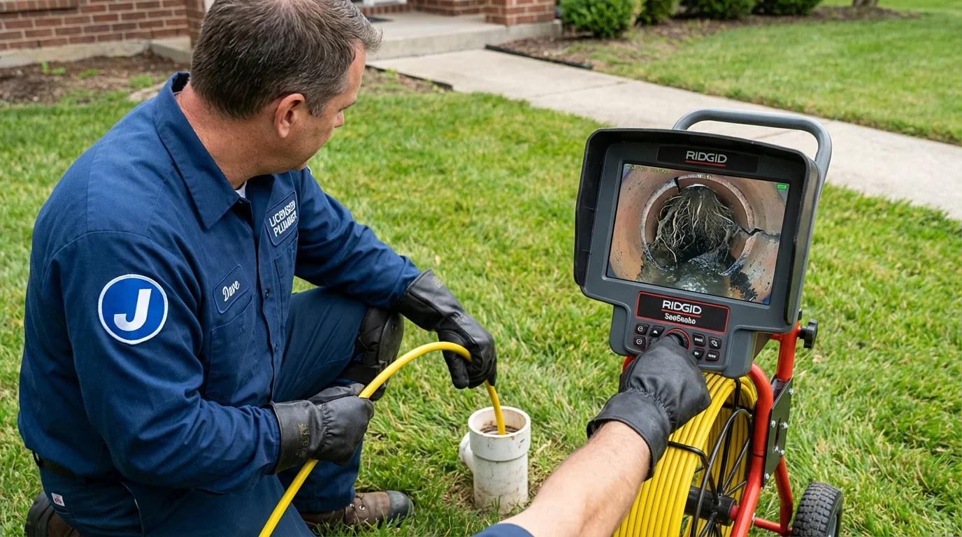 Sewer camera inspection being performed by Johns Plumbing LLC in Statesboro